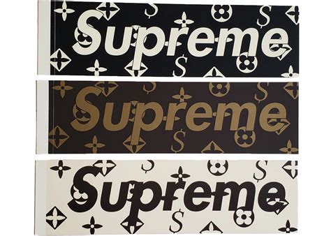 supreme x louis vuitton sticker white|louis vuitton box sticker.